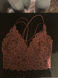 Lace Bralette in Rose color