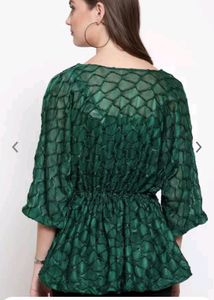 Beautiful Green Top- Worn Only Once