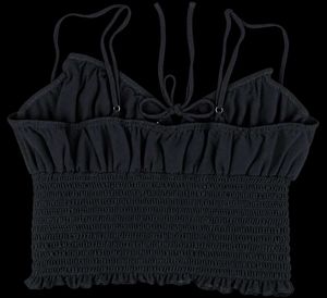 Smocked Crop Camisole Top kapde ki condition acchi