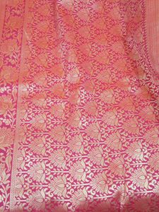 Elegant Burgundy Saree with Golden Weave