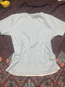 Cute Light Blue Layered Top