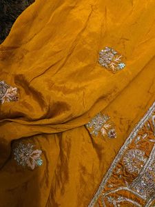 Organza Hand-Embroidered Bridal Lehenga