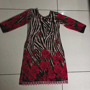 Floral Zebra Print Dress