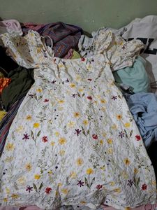 Floral Puff Sleeve Mini Dress