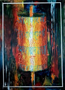 Vibrant Abstract Religious Artwork