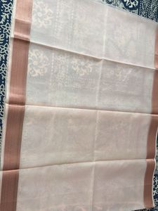 Baby Pink Organza Saree