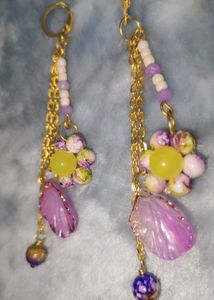 handcrafted Boho Flower &amp; Shell Dangle Earrings
