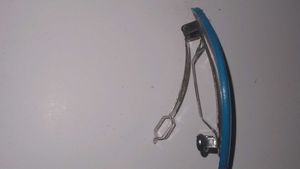 Blue Oval Hair Clip with Gold Detail