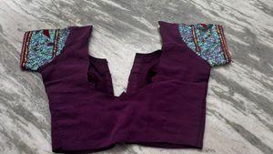 Handwork Purple  Saree