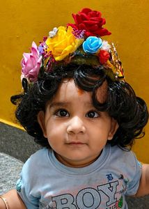Adorable Baby Krishna pagdi