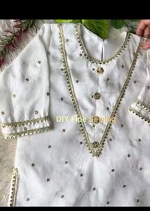 Elegant White Kurta Set with Dupatta
