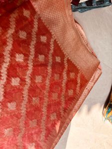 Elegant Red Banarasi Saree