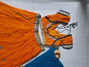Orange Lehenga Choli Set