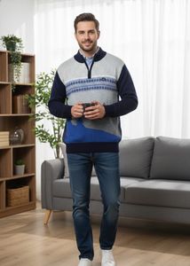 Men's Patterned Pullover Sweater