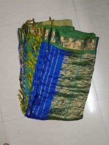 Blue Pure Kanchi Pattu Saree 💙💚