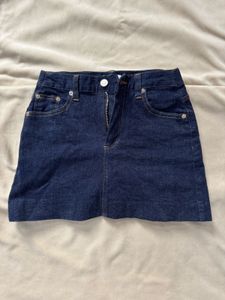 Classic Dark Wash Denim Mini Skirt