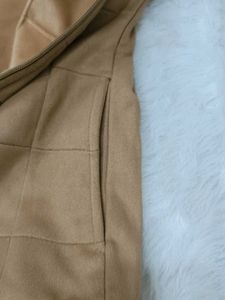 Quilted Suede-Like Zip-Up Jacket