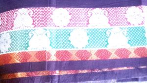 80's Sungudi plain cotton saree