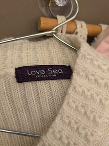 Cozy Cream Cable Knit V-Neck Sweater