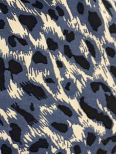 Chic Blue Leopard Print Dress