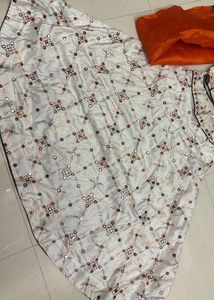 White Embroidered Lehenga Choli Set