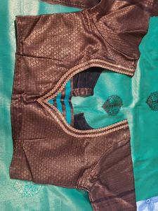 Green &amp; Brown Silk Saree