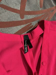 Vibrant Pink Bell Sleeve Top