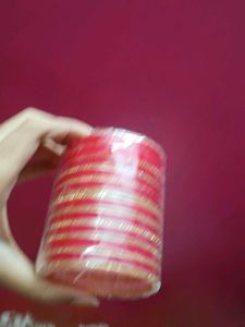 Set of Red &amp; Gold Bangles