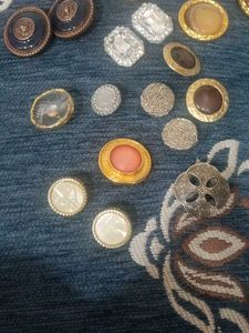 Vintage Decorative Buttons Lot metal