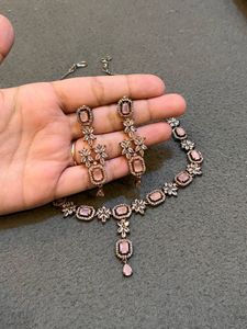 Elegant Pink Gemstone Jewelry Set