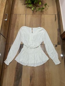 zara y2k lace top