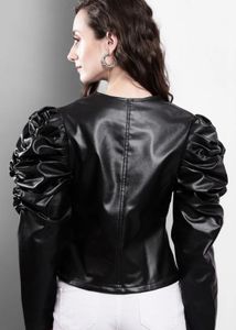 Stylish Black Faux Leather Jacket