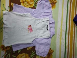 Cute Graphic Tank Top and Shirt set
