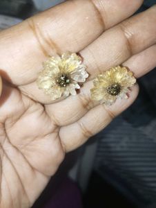 Floral Daisy Stud Earrings(golden)
