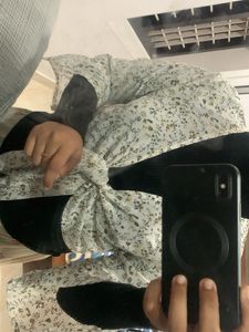 Floral Tie-Front Top