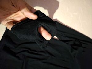 Black Thumbhole Roundneck Top