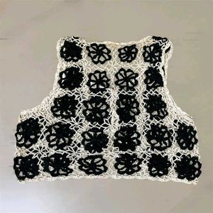 Crocheted Floral Vest