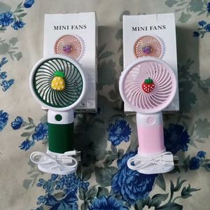 Cute Mini Portable Handheld Fan 2pc