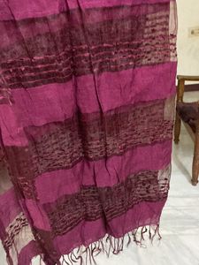 Purple Dark Maroon Net Shawl Dupatta