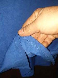 Blue Long Sleeve Cropped Top no 59