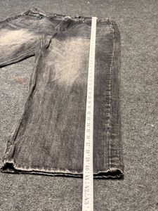 TOFFEE Baggy Wide-Leg Denim Jeans Faded Acid Wash