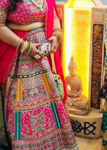 semi bridal multi colour lehenga panchii brand