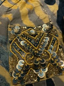 kurta set handwork Embellished Pocket and collar