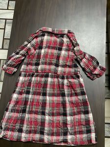 Red Plaid Button-Up Dress