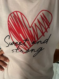 Cute Heart Graphic T-Shirt And Pajama