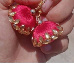 Handmade thread jhumka