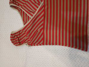 Striped Wrap V-Neck Top