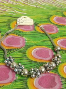 Chic Black &amp; Silver Beaded Necklace