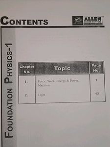 Foundation Physics-1 ICSE: Class X