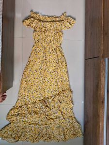 Boho Floral Off-Shoulder Maxi Dress